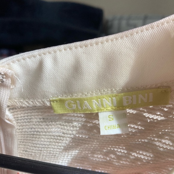 Gianni Bini Cream Orange Navy Tank Mini Dress - Picture 5 of 5